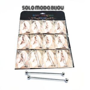 Piercing Barra De Acero X Pack