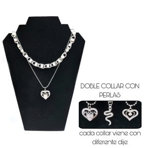 COLLAR CON DIJE Y PERLAS